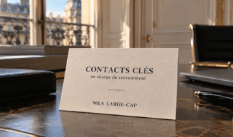 Élégante carte de recrutement M&A